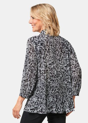 Feinplissee-Bluse mit Schluppe - / weiß / gemustert - Gr. 24 von - Goldner Fashion - Modalova