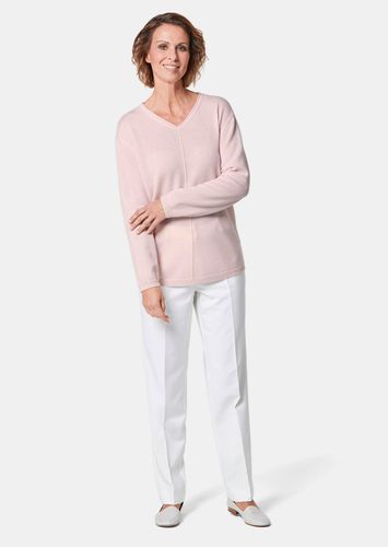 Kaschmirpullover mit V-Ausschnitt - rosé - Gr. 19 von - Goldner Fashion - Modalova