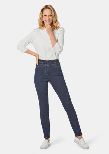 Super elastische Jeans LOUISA mit figurstreckenden Nähten - marine - Gr. 19 von - Goldner Fashion - Modalova