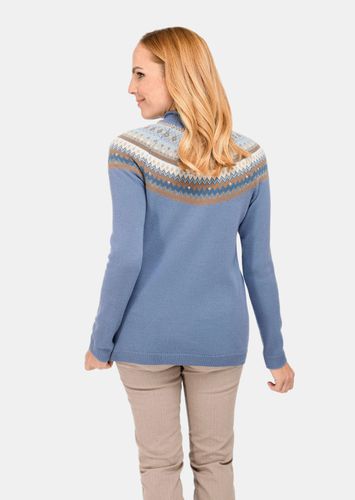 Norweger-Pullover mit wärmender Schurwolle - rauchblau / gemustert - Gr. 20 von - Goldner Fashion - Modalova