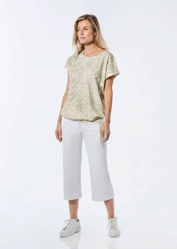 Shirt mit U-Boot-Ausschnitt - beige / gemustert - Gr. 19 von - Goldner Fashion - Modalova