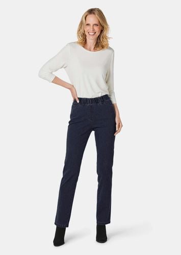 Edel geschmückte Jeansschlupfhose LOUISA - marine - Gr. 195 von - Goldner Fashion - Modalova