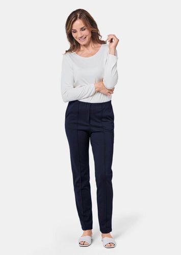 Moderne Hose LOUISA mit streckenden Biesen - marine - Gr. 19 von - Goldner Fashion - Modalova