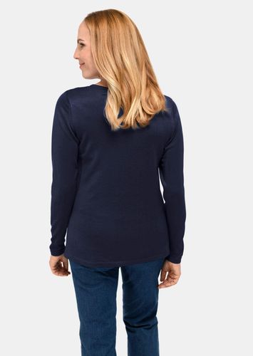 Unkomplizierter Pullover mit V-Ausschnitt - marine - Gr. 24 von - Goldner Fashion - Modalova