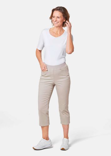 Jeansschlupfhose Louisa mit bequemen Jerseybund und Stickerei - stein - Gr. 19 von - Goldner Fashion - Modalova