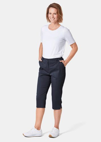 Sportive Capri-Hose aus trageangenehmen Satin - marine - Gr. 21 von - Goldner Fashion - Modalova