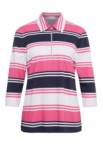 Pflegeleichtes Poloshirt - / pink / marine / geringelt - Gr. 24 von - Goldner Fashion - Modalova