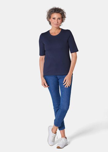 Basic T-Shirt aus reiner Baumwolle - marine - Gr. 19 von - Goldner Fashion - Modalova