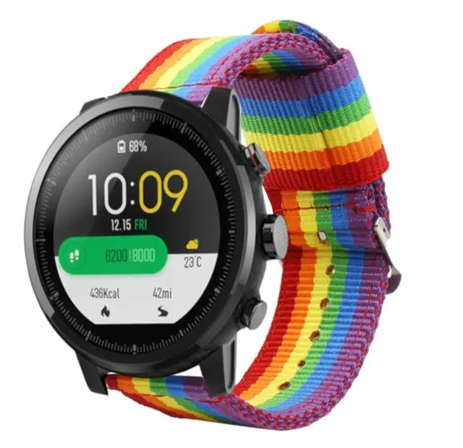 Correa kompatibel con Xiaomi AMAZFIT Stratos 3 / 2/2S/Tempo/GTR, nailon 22mm Colores Orgullo Homosexuell LGTBI - AliExpress - Modalova