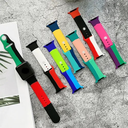 Strap Kompatibel mit Apple Uhr iWatch serie 6 5 4 3 2 1 38 40 42 44mm Multicolor deprative armband für SmartWatch - AliExpress - Modalova