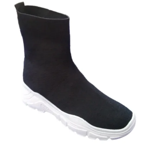 Schwarze Socke 100% Textil Boot, Sehr Komfortabel und Adaptive Ohne Futter, Gepolsterte Innensohle und Ausgekleidet Stoff, gummi Boden - AliExpress - Modalova