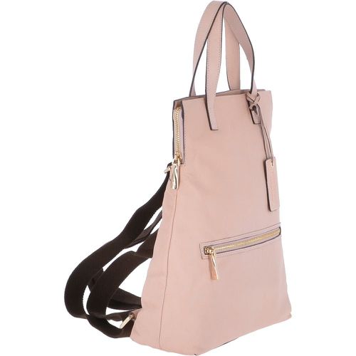 Borsa Zainetto' 2 in 1 Leather Backpack Handbag: 62237 Blush NA - Ashwood Handbags - Modalova