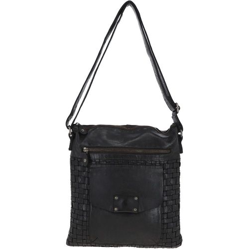 Woven Large Leather Vintage Crossbody Bag: D-72 Dark Grey NA - Ashwood Handbags - Modalova