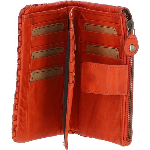 Vintage Woven Leather Medium 18 Card Purse: D-83 Orange NA - Ashwood Handbags - Modalova