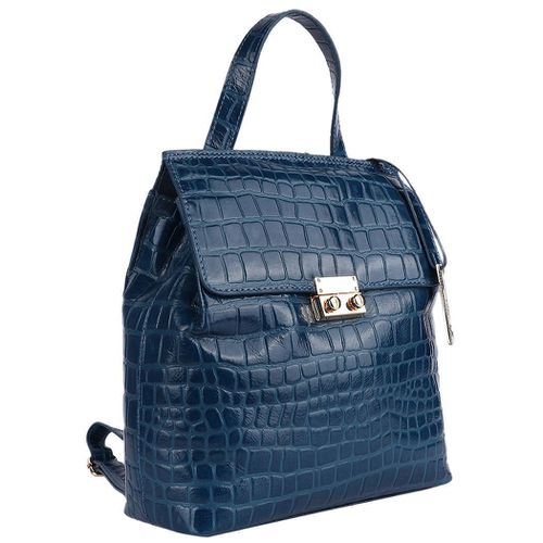 Ashwood Crocodile Print Leather Backpack: C-51 Teal NA - Ashwood Handbags - Modalova