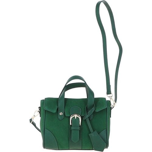 Women&apos;s Suede Mini Leather Shoulder Bag: S-13 Green NA - Ashwood Handbags - Modalova