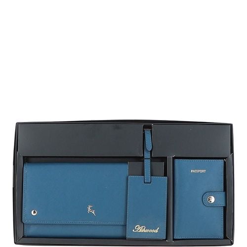 Apos;Wise Tour&apos; Real Leather Women&apos;s Gift Travel Set Teal NA - Ashwood Handbags - Modalova