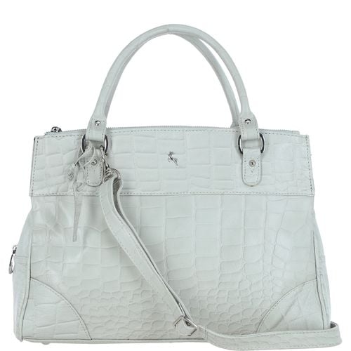 Apos;Borsa Verniciata&apos; Three Section Shoulder Bag: A4 Work Bag Ice grey NA - Ashwood Handbags - Modalova