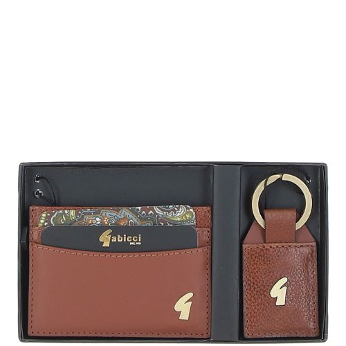 Real Leather Card Holder & Key Ring Gift Set: GB-303-GS Chestnut NA - Ashwood Handbags - Modalova