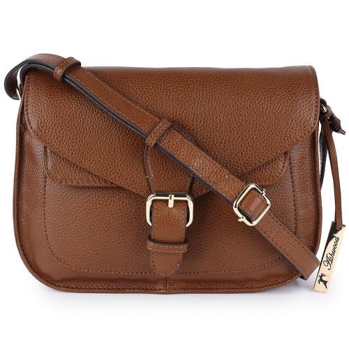 Apos;Stile Fiorentino&apos; Real Leather Crossbody Bag: 62879 Two Tone Tan NA - Ashwood Handbags - Modalova