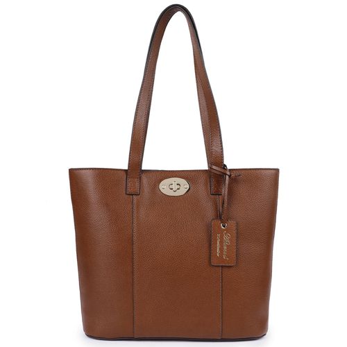 Elegante Firenze' Real Leather Tote Bag: 63754 Two Tone Tan NA - Ashwood Handbags - Modalova
