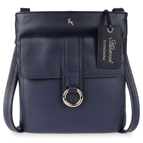 Heaven" Leather Cross Body Bag: 64033 Navy Blue NA - Ashwood Handbags - Modalova