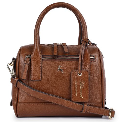 Moda Siciliana' Real Leather Tote Crossbody Bag: 64064 Two Tone Tan NA - Ashwood Handbags - Modalova