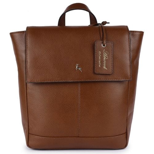 Apos;Lussuria Venezia&apos; Real Leather Flapover Backpack: 64257 Two Tone Tan NA - Ashwood Handbags - Modalova