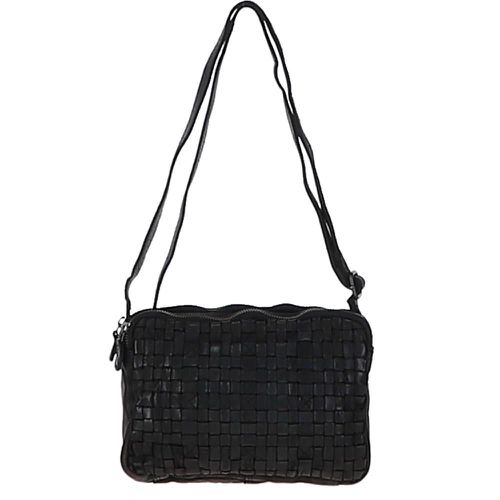 Three Section Vintage Woven Leather Shoulder Bag: D-71 Black NA - Ashwood Handbags - Modalova