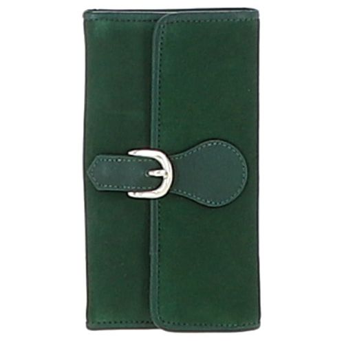 Ten Card Suede & Leather Purse Green: S-21 Green NA - Ashwood Handbags - Modalova