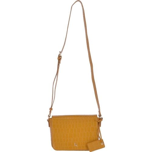 Apos;Intenso Gialo&apos; Croc-Embossed Leather Crossbody Bag: 62663 Mustard NA - Ashwood Handbags - Modalova