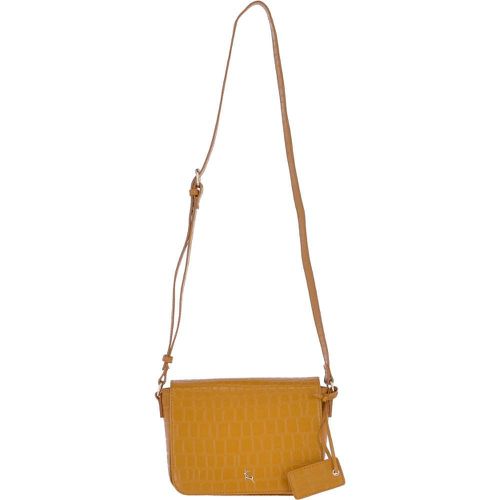Intenso Gialo' Croc-Embossed Leather Crossbody Bag: 62663 Mustard NA - Ashwood Handbags - Modalova