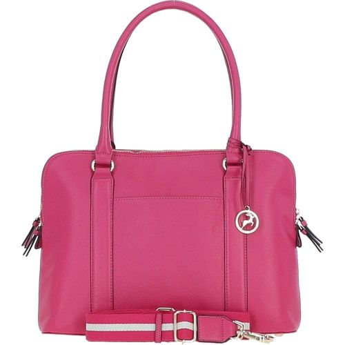 Apos;Cuore di Cuoio&apos; 3 Section Large Leather Handbag: X-39 Pink - Ashwood Handbags - Modalova