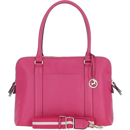 Cuore di Cuoio' 3 Section Large Leather Handbag: X-39 Pink NA - Ashwood Handbags - Modalova