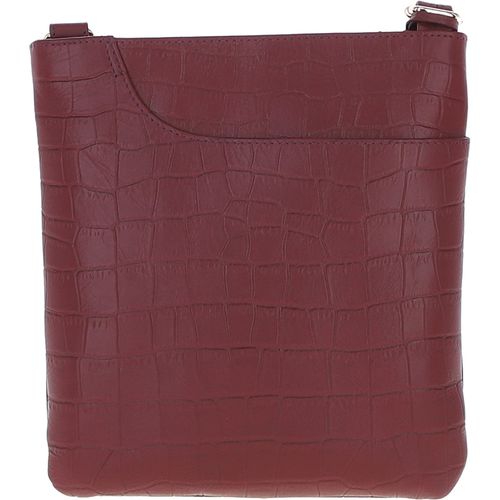 Ashwood Curve Zip Top Leather Cross Body Bag Croc: CURVE Aubergine/croc NA - Ashwood Handbags - Modalova