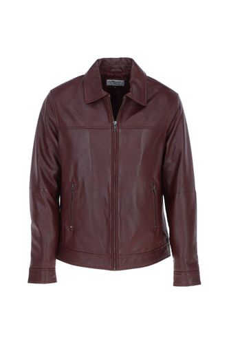 Brando' Men's Classic Leather Bomber Jacket: awl-brando Oxblood Size 5XL - Ashwood Handbags - Modalova