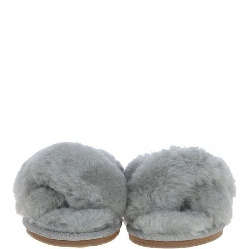 Apos;Chouette&apos; Fenland Sheepskin Crossover Slippers: LADIES CROSSOVER Grey 5/6 - Ashwood Handbags - Modalova