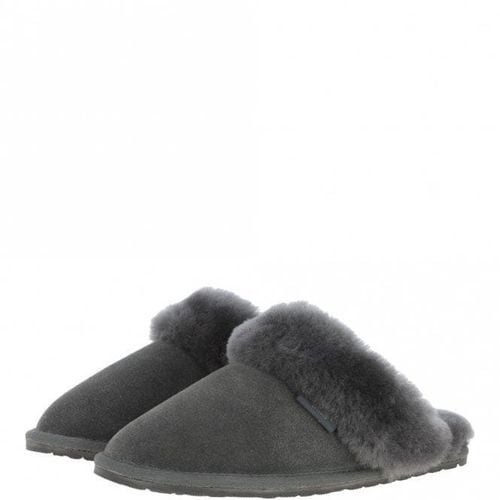 Classic Suede Sheepskin Slippers: FEN-LADIES SLIPPERS 3/4 Grey - Ashwood Handbags - Modalova