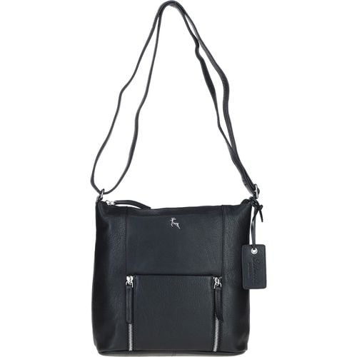 Practical Extending Pocket Leather Shoulder Bag: Donegal Black NA - Ashwood Handbags - Modalova