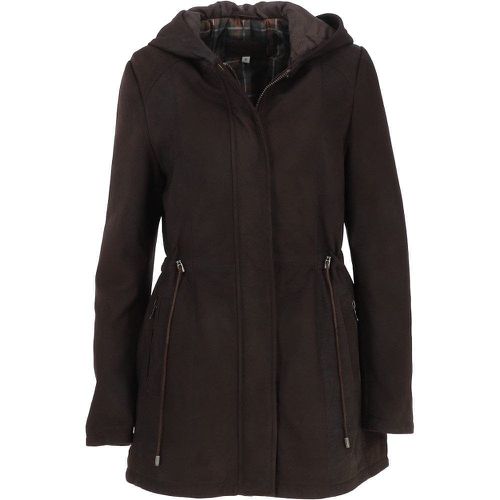 Fenland Ladies Mid Length Coat with Hood: Maisie Brown 14 - Ashwood Handbags - Modalova