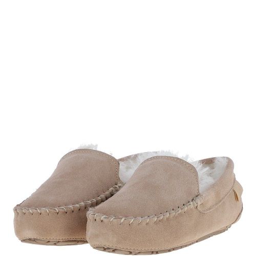 Fenland Ladies Suede Sheepskin Loafers: FLSL Beige 3/4 - Ashwood Handbags - Modalova