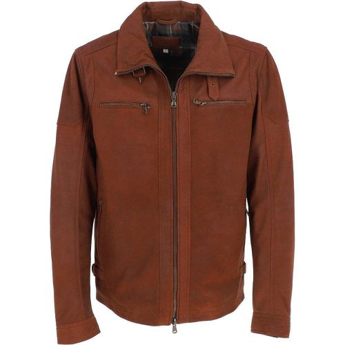 Fenland Mens Nubuck Leather Jacket: Holt Tan S - Ashwood Handbags - Modalova