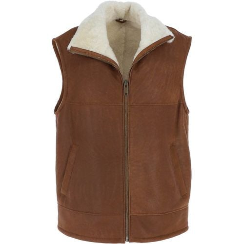 Fenland Mens Sheepskin Gillet: McVoy Beige Antique S - Ashwood Handbags - Modalova