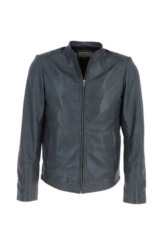 Apos;Fons&apos; Leather Slim Fit Biker Jacket: BR FONS-1 Grey Size XL - Ashwood Handbags - Modalova