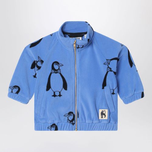 Blue zip sweatshirt with penguins - Mini Rodini - Modalova