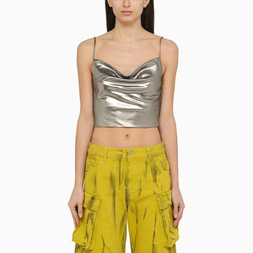 Cropped Top metallic silber - ROTATE Birger Christensen - Modalova