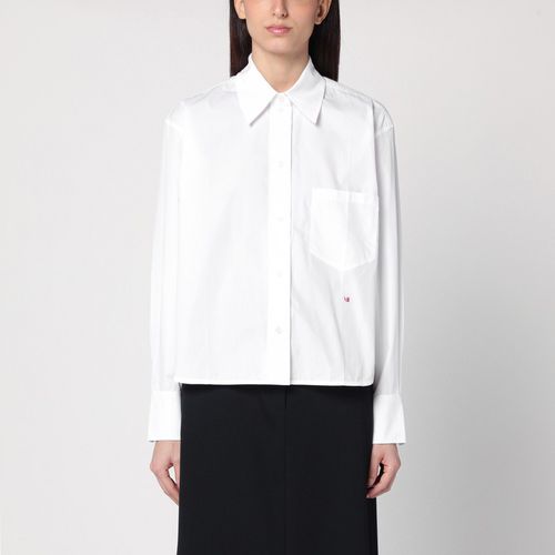 Camicia manica lunga bianca in popeline - Victoria Beckham - Modalova