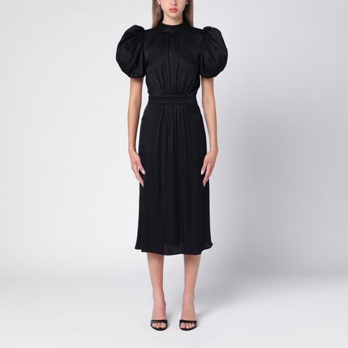 Black midi dress with puff sleeve - ROTATE Birger Christensen - Modalova