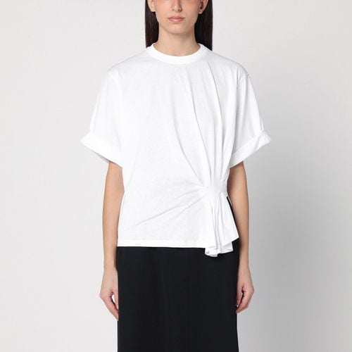 T-shirt bianca con arricciature - Victoria Beckham - Modalova