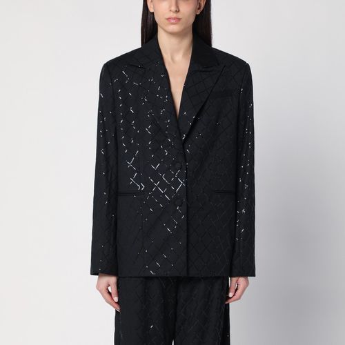 Black oversize blazer with sequins - ROTATE Birger Christensen - Modalova